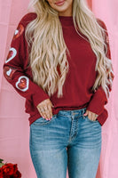 Heart Printed Sleeves Valentine Fashion Top