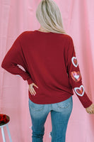 Heart Printed Sleeves Valentine Fashion Top