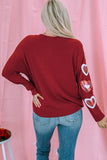 Heart Printed Sleeves Valentine Fashion Top