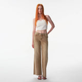 Mid Rise Wide Leg Full Jeans