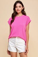 Sleeveless Solid Rib Top