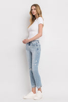 Lovervet by Vervet Tummy Control High Rise Cuffed Slim Straight Jeans