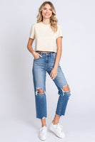 Petra Distressed High Rise Rigid Vintage Mom Jeans