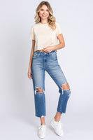 Petra Distressed High Rise Rigid Vintage Mom Jeans