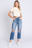 Petra Distressed High Rise Rigid Vintage Mom Jeans