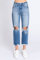 Petra Distressed High Rise Rigid Vintage Mom Jeans