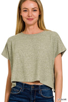 Short Sleeve Round Neck Cropped Top