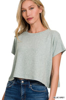 Short Sleeve Round Neck Cropped Top