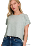Short Sleeve Round Neck Cropped Top