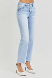 Tummy Control High Rise Crop Straight Jeans
