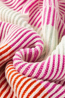 Color Block Bubble Sleeve Sweater