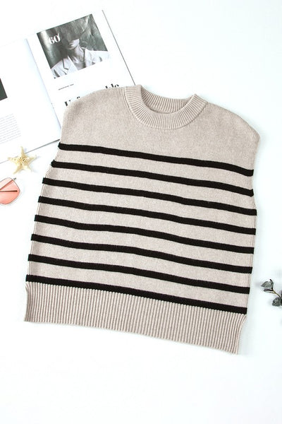 Stripe Boxy Knit Oversized Tank