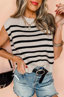 Stripe Boxy Knit Oversized Tank
