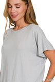 Zenana Cropped Round Neck Tee