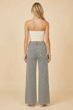 High-Rise Wide-Leg Railroad Stripe Pants