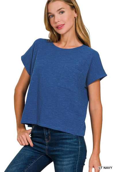 Slub Relaxed Pocket Crop Top