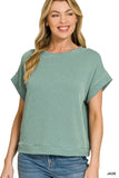 Zenana Raised Rib Cap Sleeve Top