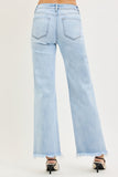 Tummy Control Mid Rise Ankle Straight Fray Hem