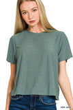 Zenana Slub Short Sleeve Tee