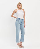 90'S SUPER HIGH RISE ANKLE SLIM WIDE JEANS