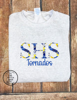 Floral Embroidered School Sweatshirt
