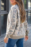 Retro Camouflage Print Womens Casual T Shirt S-4X