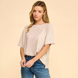 Solid Ribbed Basic Top