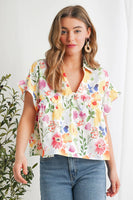 Grace Floral Print Fashion Blouse | S-XL