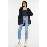 Kancan High Rise Slim Straight Crop Jeans