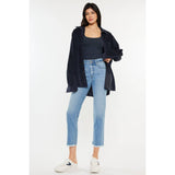 Kancan High Rise Slim Straight Crop Jeans