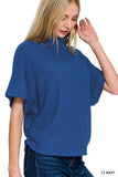 Mock Neck Sweater Side Shirred