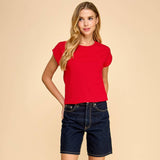 Basic Solid Ribbed Top