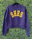 Chicka-d Mock Neck Crop Sweatshirt