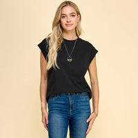 Short Sleeve Solid Top