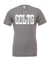 SJ Welsh Colts Teacher Name Puff Tee - Bella Canvas Short Sleeve Crew Neck