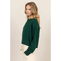 CROPPED OVERSIZED KNIT SWEATER