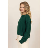 CROPPED OVERSIZED KNIT SWEATER