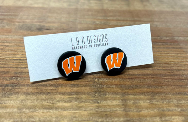 Westlake Logo Stud Clay Earrings