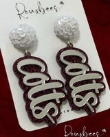 SJ Welsh Colts Acrylic Earrings