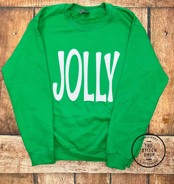 Youth Puff Print Jolly Gildan Soft Style Sweatshirt