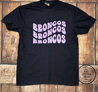 Broncos Wave Puff Comfort Colors Shirts
