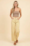High-Rise Wide-Leg Railroad Stripe Pants