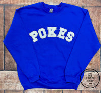Pokes Chenille Patch Gildan Sweatshirt