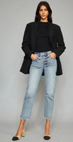 Kancan Morgana High Rise Straight Fit Fray Hem Jean