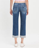 LOVERVET MID RISE CUFFED BOYFRIEND JEANS