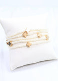 Panetiere Pearl Cross Bracelet Set Ivory