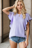 Ruffled Solid Urban Ribbed Top