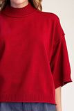 Mock Neck 3/4 sleeves Sweater