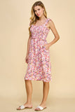 SMOCKED TOP MIDI DRESS (A508354A77)