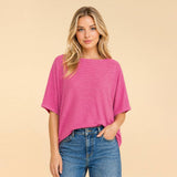 Solid Ribbed Basic Top